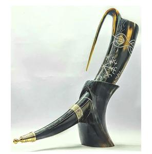 Cuerno Vikingo para Beber, Apto para Alimentos, con Soporte, Color de Cuerno Natural, Tamaño Personalizado, Estilo Romántico, Hecho a Mano, Duradero, Regalo Empresarial, Precios - Product Image 1