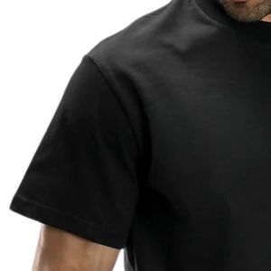 Men <b>Black</b> Crew Neck <b>T</b> <b>Shirt</b> Short Sleeve <b>Plain</b> Casual Sportswear Top Custom Logo Athletic Gym Wear <b>Shirt</b> Manufacturer Wholesale - Product Image 3
