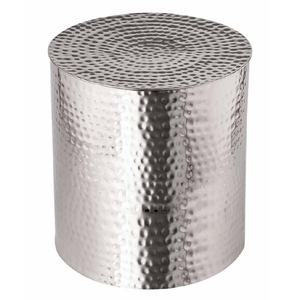 Recién llegado, mesa auxiliar de aluminio con círculo Tribal de plata tradicional fundido a mano, mesa de centro decorativa, taburete de noche para dormitorio - Product Image 3