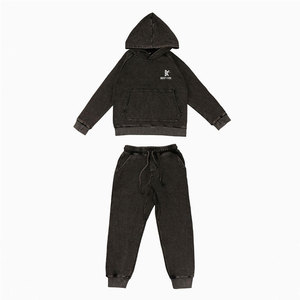 Vêtements décontractés de qualité supérieure pour enfants, ensembles de survêtements effet délavé, design personnalisé, fabriqués au Pakistan - Product Image 1