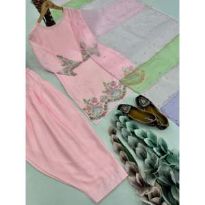 Conjunto de Top y Pantalón de Fiesta para Mujer de Diseñador y Hermoso Dupatta - Product Image 5