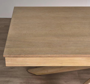 ชุดโต๊ะรับประทานอาหารทรงสี่เหลี่ยมทำจากไม้มินดีแบบทันสมัย พร้อมเก้าอี้หุ้มเบาะ ฐานรูปตัว X ดีไซน์เรียบง่าย เหมาะสำหรับโรงแรมและวิลล่า - Product Image 4