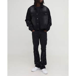 แจ็คเก็ตเดนิมผ้าฝ้ายพรีเมียม ออกแบบโลโก้ตามสั่ง รับผลิตแบบ OEM ODM เสื้อแจ็คเก็ตแฟชั่น - Product Image 2