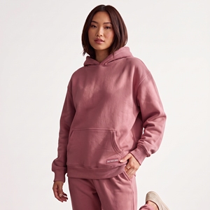 custom <b>womens</b> <b>orange</b> pullover <b>hoodie</b> front pouch pocket plain blank heavyweight cotton fleece drop shoulder loose sweatshirts - Product Image 6