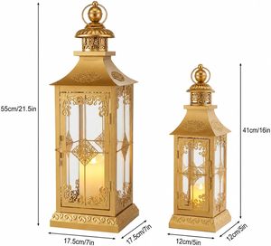 Lanterne en métal artisanale résistante à la chaleur et écologique, porte-bougie rustique, lumière suspendue pour la maison, le jardin, la terrasse, les mariages, les fêtes et les événements - Product Image 1