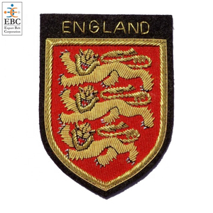 Parche Bordado de Inglaterra con Tres Leones y Escudo Rojo, Aplique Termoadhesivo para Ropa - Product Image 1