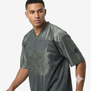 เสื้อฟุตบอลอเมริกันคุณภาพสูง สตรีทแวร์ สั่งทำได้ตามแบบ OEM ODM เนื้อผ้านุ่ม สวมใส่สบาย จากโรงงานโดยตรง - Product Image 3