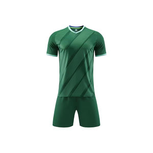 Ensemble d'uniformes de sport unisexes personnalisables, séchage rapide, respirant, 100% polyester, manches courtes, maillot de football par sublimation, plusieurs couleurs - Product Image 2