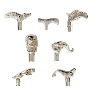 Canne décorative en bois avec ornements en laiton - Product Image 4