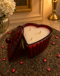 Round Glass <b>Candle</b> Jars With Lid <b>Red</b> Blue Home Decoration Artistic Design - Product Image 3