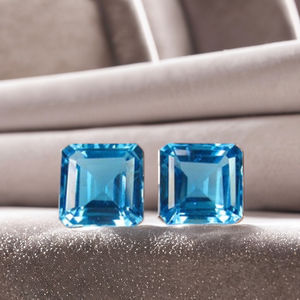 Rarest Found Top Grade Swiss Blue Topaz facetado Octagon Cut Square Shape Loose Precious Calibrated Size Gemstones para la venta OEM - Product Image 1