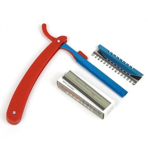 Rasoir professionnel à lame simple Ryzer Studio, lame en acier inoxydable, long manche en plastique, pour barbier, droitier, non - Product Image 5