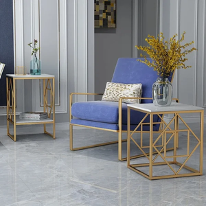 Hot Trending Sale Metal <b>Side</b> <b>Table</b> Office Furniture Marble Top with <b>Square</b> Shape End <b>Table</b> Cabinet for Living Room, Drawing Room - Product Image 2
