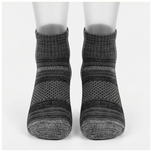 Ankle <b>Socks</b> Striped Pattern Breathable Running <b>Socks</b> for Adults Summer Season Standard Thickness Knitted Design - Product Image 1