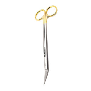 Dean Scissors 7 Inches Double Curved Gold Plated <b>Tungsten</b> Carbide Inserts Surgical Dental ENT Precision Operating Instruments - Product Image 3