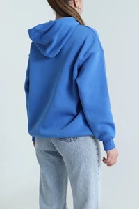 Custom Loose Breathable Solid Woolen Waterproof Autumn Plus Size Casual <b>Hoodies</b> Pullovers <b>for</b> <b>Women</b> with Pockets - Product Image 3