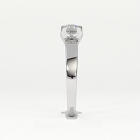 Aarinya Labor-Gezüchteter Diamant Gold IGI-Zertifiziert Runder Brillant Unisex Architektonischer Breiter Flacher Party Hochzeit Jubiläums Bandring