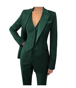 Plus Size Business Suit For Ladies Purple Color Formal Business Suits Wedding Wear 3pcs Set Polyester Tuxedo Dress <b>Pant</b> Coat - Product Image 2