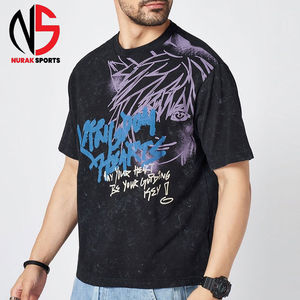 T-shirt personnalisé pour homme, style streetwear, rétro, coupe oversize, en coton épais et respirant, à manches courtes, pour l'été, vente en gros Bulk2026 - Product Image 2