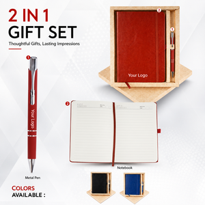 Set de Regalo de Cuaderno Promocional con Logotipo Personalizado, Bolígrafo de Metal, Grabado Láser en Cuero PU, Impresión UV, Personalización para Empresas - Product Image 2