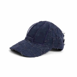 Distressed Denim Baseball Cap Unisex 6-Panel Vintage Casual Hat Adjustable Back Closure Solid Color Spring Summer Wear - Product Image 2