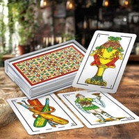 Cartes à Jouer Espagnoles Personnalisées - Papier 310 g/m² avec Vernis à Base d'Eau, Emballage en Boîte Plastique, Jeu de 40/50 Cartes pour Usage Familial