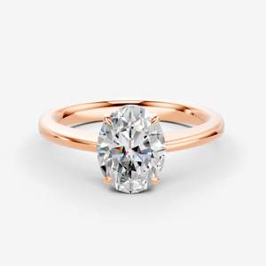 Classic Oval Solitaire <b>Ring</b> in 18K Rose Gold Lab Grown Diamond <b>Ring</b> For Women Bezel Set Luxury Wedding <b>Engagement</b> <b>Ring</b> For Her - Product Image 5