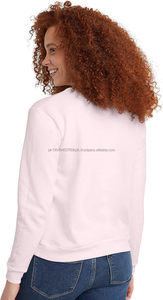 Femmes à la mode v-notch sweat à col rond manches longues confortable & ecosmart polaire pull chemise décontractée pour l'automne hiver 2024 - Product Image 2