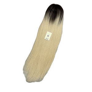 Peluca de Cabello Humano Natural Liso con Cierre de Encaje HD 5x5 sin Pegamento, Color Rubio Degradado, Cabello Vietnamita - Product Image 1