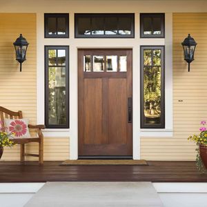 Set di 2 Eleganti Lanterne da Parete in Metallo Nero Stile Vintage per Illuminazione Esterna di Portico, Patio e Giardino (Lampadina Non Inclusa) - Product Image 5