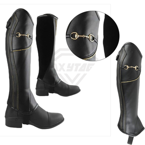 New High Quality <b>Half</b> Horse Riding <b>Chaps</b> for Men and Women Leather Equipment Genuine Leather <b>Chaps</b> for Sale Custom OEM - Product Image 6
