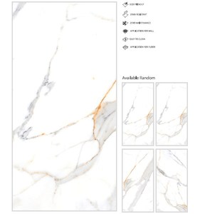 Azulejos de Porcelana Pulida con Superficie Brillante de 60x120 cm, Impresión Digital Estatuario, 8-9 mm de Grosor, Antibacterianos, Resistentes a las Manchas, Premium - Product Image 4