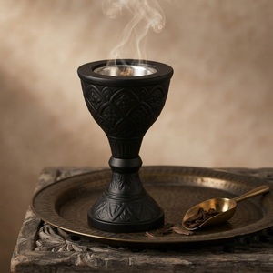 Handmade Luxury Epoxy Resin Pine Wood <b>Bakhoor</b> Burner Traditional Arabic Mubkhar <b>Oud</b> Incense Mabkhara Holder For Ramadan Eid Gift - Product Image 3