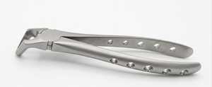 Forceps d'extraction dentaire à surface mate avec poignées perforées en acier inoxydable, instrument d'extraction des molaires et des prémolaires - Product Image 2