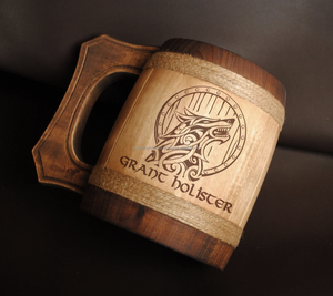 แก้วเบียร์ไม้ทำด้วยมือสำหรับดื่มชากาแฟไวน์แก้วเบียร์ไม้จากอินเดีย - Product Image 5