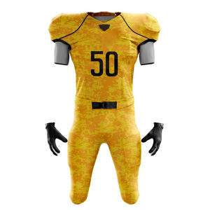 Chemises en polyester respirant pour adultes, sublimation personnalisée, haute qualité, ensemble d'uniformes de football américain personnalisés et professionnels - Product Image 2