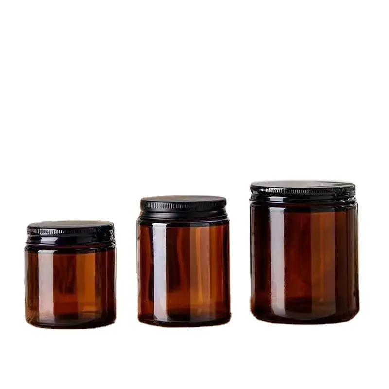 Manufacturer supplies amber candle jar with aluminum lid