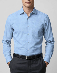 Custom Wholesale High Quality <b>Silk</b> Solid Color Long Sleeve <b>Mens</b> Slim Fit Business Casual Formal Dress <b>Shirts</b> Factory Direct OEM - Product Image 3