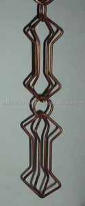 Modern <b>Copper</b> Diamond Rain Chain Outdoor <b>Garden</b> Decoration - Product Image 4