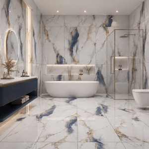 Carreaux muraux en porcelaine émaillée Und-183 60x120cm, texture imitation marbre brillant, utilisation intérieure contemporaine - Product Image 6