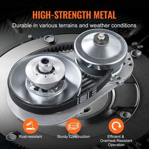 Frizione ad Alta Resistenza 2000 RPM per Motori da 8HP con Ruote Asimmetriche e Robusta Cinghia in Gomma - Product Image 4