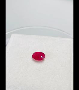 Rubis naturel certifié IGI, taille ovale, 1,28 carats, 8,20x6,28x2,57 mm, couleur rouge premium, lustre excellent, pierre précieuse de collection pour bijoux - Product Image 2