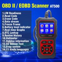 Escáner OBD2 AT500, Herramienta de Diagnóstico de Automóviles de 12 V, Lector Profesional de Códigos de Error del Motor para Todos los Automóviles, Transmisión de Datos en Tiempo Real, Nuevo
