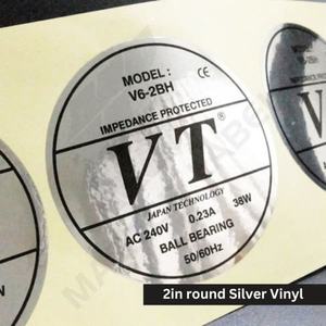 Pegatinas de Vinilo Doradas y Plateadas, Impresión de Pegatinas de Vinilo Metálico, Etiqueta Adhesiva de Lujo Personalizada, Resistente al Agua y Duradera - Product Image 1