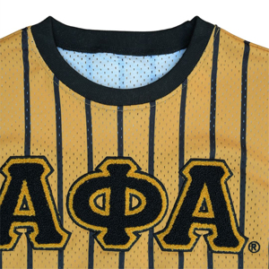 Camiseta de Béisbol Vintage a Rayas de Malla, Estilo 1906, Bordada en la Parte Delantera, Cuello Redondo, Manga Corta, Estilo Adulto, Poliéster Transpirable - Product Image 6