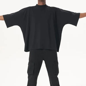 Camiseta Oversize de Corte Cuadrado y Tejido Grueso de 300 g/m² |   Camiseta Streetwear de 2 Paneles |   Camiseta Personalizada con Estampado 3D Puff para Hombre, Venta al Por Mayor OEM para Hombre y Mujer - Product Image 1