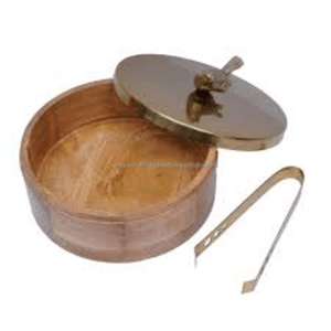 Caja multiusos de madera de mango con tapa giratoria | Contenedor de almacenamiento giratorio hecho a mano | Organizador de madera Premium para cocina y vida - Product Image 3