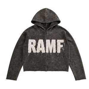 Custom High Street American Autumn Winter Hooded <b>Fleece</b> <b>Jackets</b> Y2k Embroidered Loose Vintage Casual Sweatshirts Quick Dry - Product Image 1