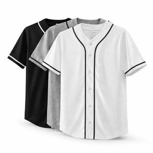 Wholesale Custom Printed Moisture-Wicking Breathable Baseball Shirts 100% Cotton/Polyester Slim-Fit Unisex Direct Manufacturer - Product Image 3
