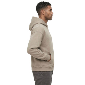 Sudaderas con capucha extragrandes con cremallera completa para hombre, de algodón polar beige, estilo urbano, con logo personalizado, lisas, de peso pesado, al por mayor - Product Image 5